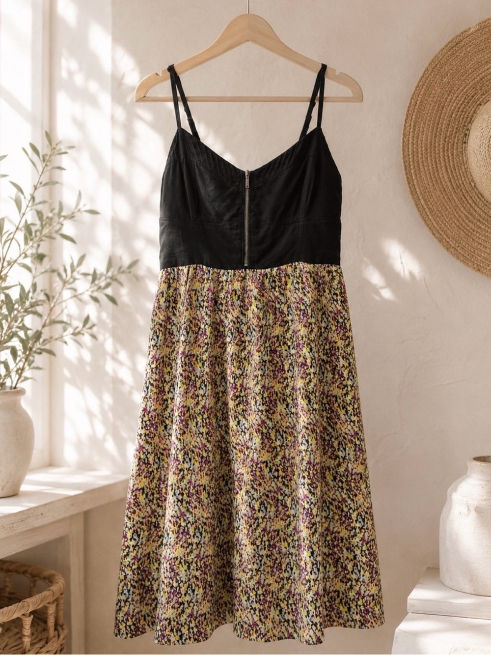 ✨ Anthropologie Black Silk Dress by Moulinette Soeurs Size 10 ✨